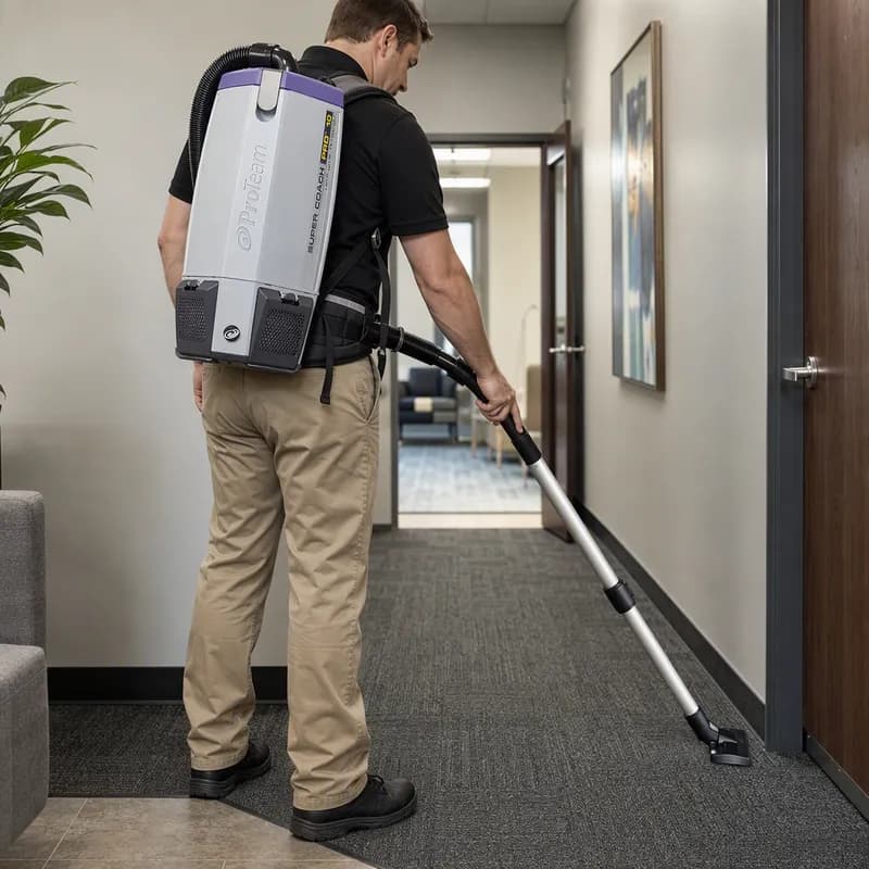 Super Coach Pro 10 Backpack Vacuum 10.125X7.125X23 IN With Xover Multi-Surface Telescoping Wand Tool Kit 1/Each