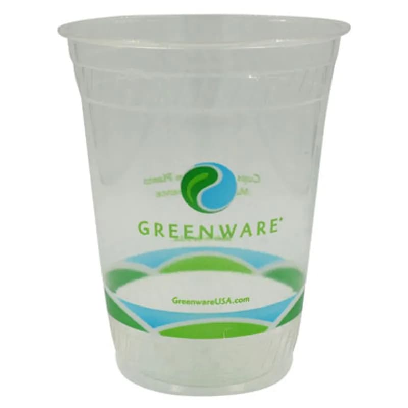 Greenware® Cold Cup 16-18 OZ PLA Clear Stock Print 1000/Case