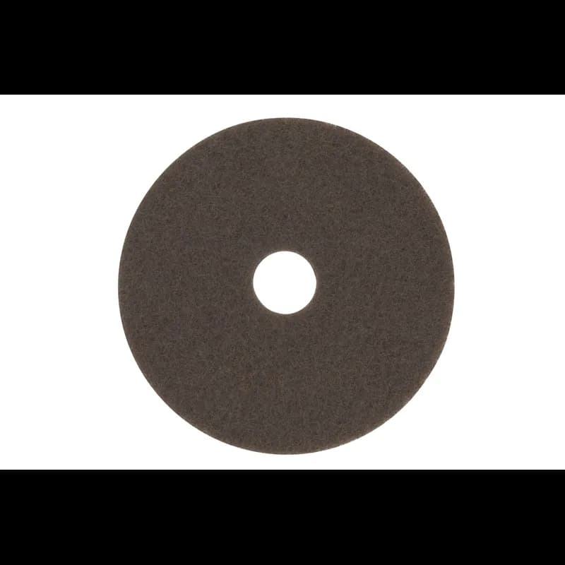 3M™ 7100-14 Stripping Pad 14 IN Brown Poly Nylon 175-600 RPM Center Hole 5/Case
