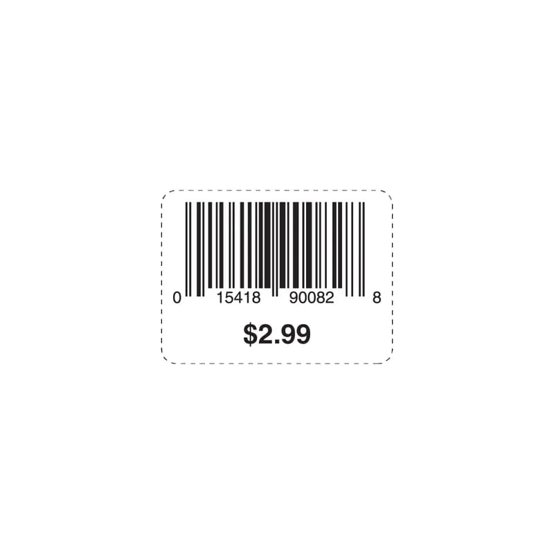 $2.99 Barcode Upc Label 1.5X2 IN Black White 500 Count/Roll