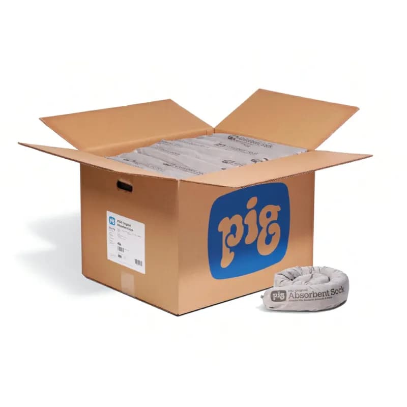 PIG® Absorbent Sock 3X42 IN 64 OZ Gray Corn Polypropylene (PP) Original 40/Box
