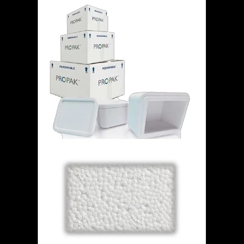 Propak™ Shipper Molded Cooler Carton 18.38X12.50X13.50 IN White EPS Corrugated Cardboard 24/Bundle
