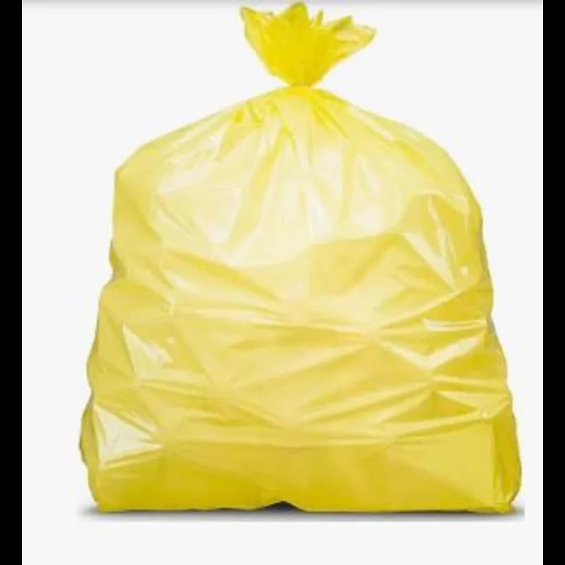 Victoria Bay Can Liner 37X50 IN 35-45 GAL Yellow 3MIL Flat Pack 50/Case