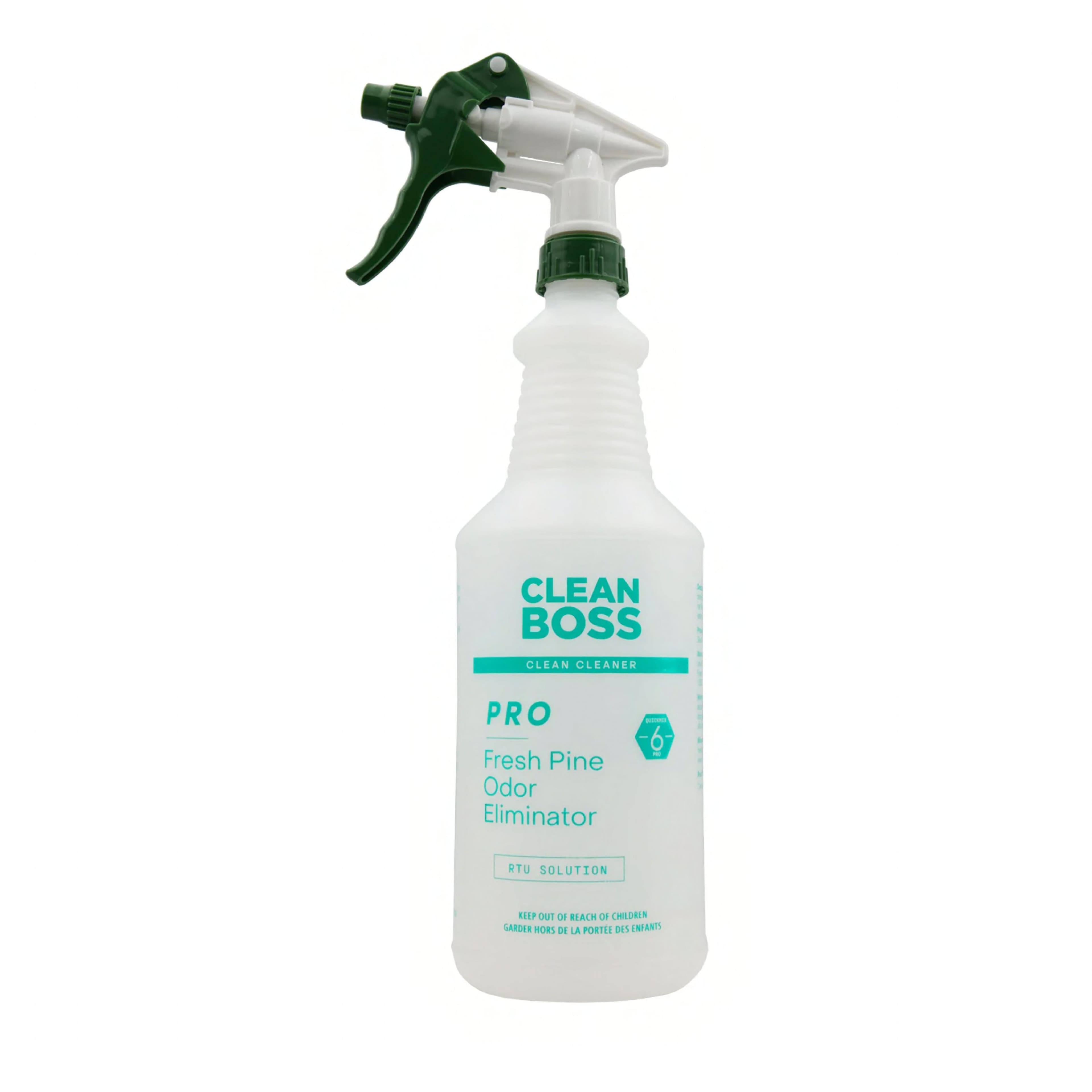Spray Bottle & Trigger Sprayer 32 FLOZ For Odor Eliminator Fresh Pine Silk Screen 6/Box