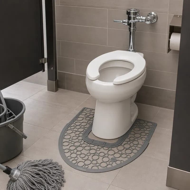 Victoria Bay Commode Mat Gray Plastic 6/Case