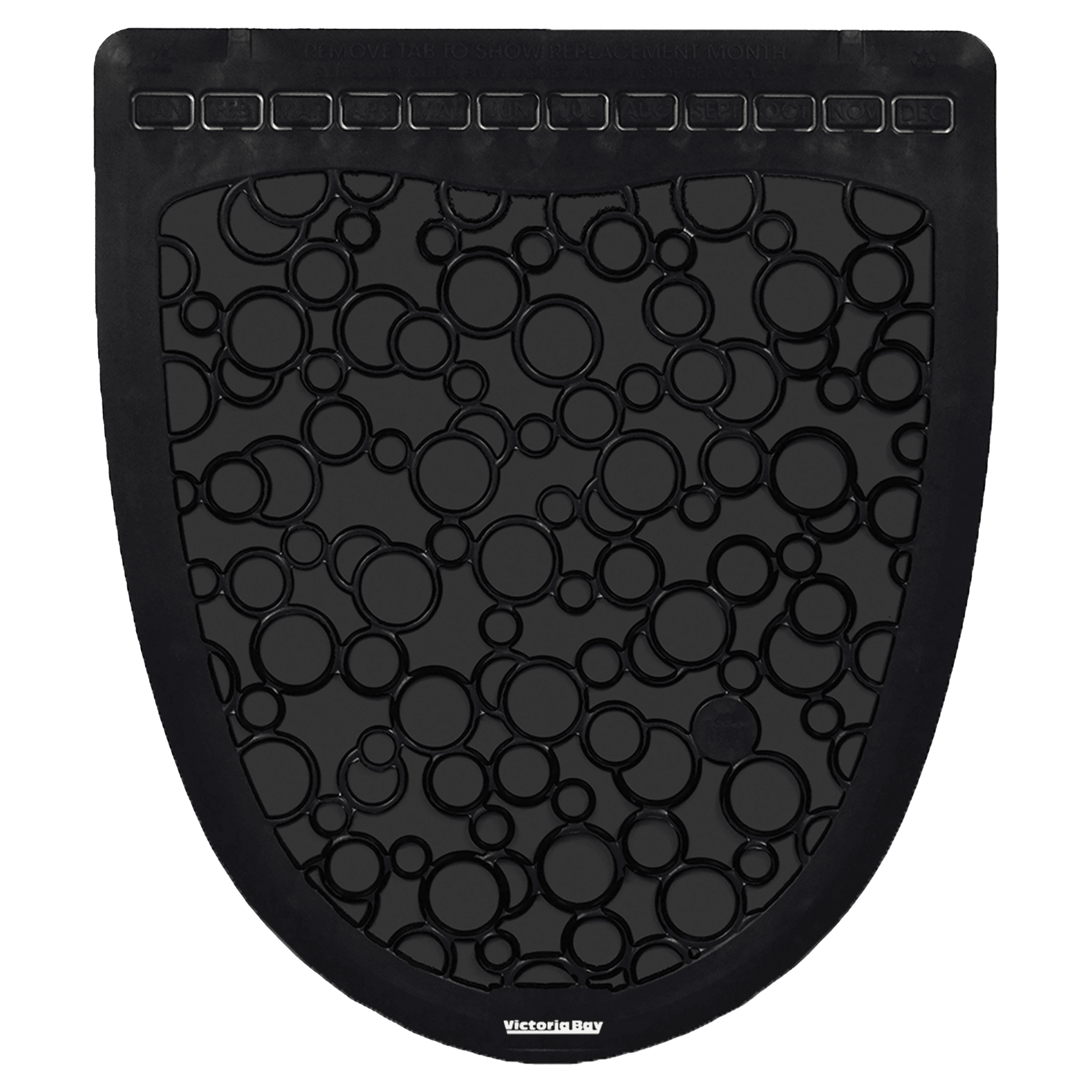 Victoria Bay Urinal Mat Black 20.25X17.50 IN 6/Case