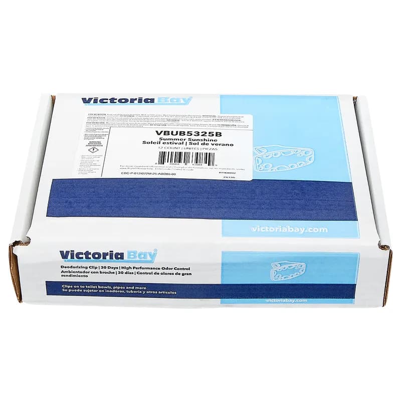 Victoria Bay Toilet Bowl Air Freshener Clip Summer Sunshine 30-Day Air Care System Deodorizing 12/Box