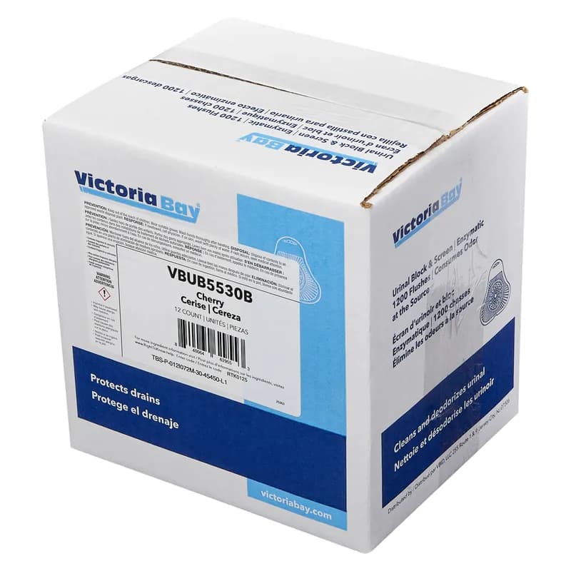 Victoria Bay Urinal Screen & Block Cherry Bio-Enzymatic 12/Box