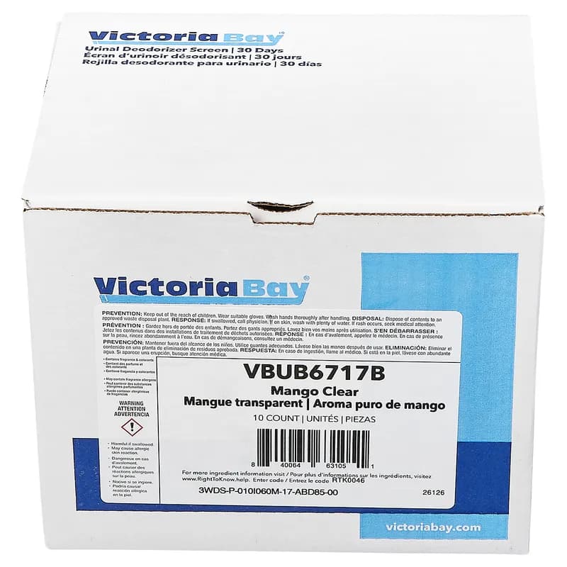 Victoria Bay Urinal Screen Mango 30-Day Air Care System Deodorizer 10/Box