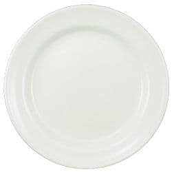 Plate 10 IN Glass London White Coupe Style 24/Case
