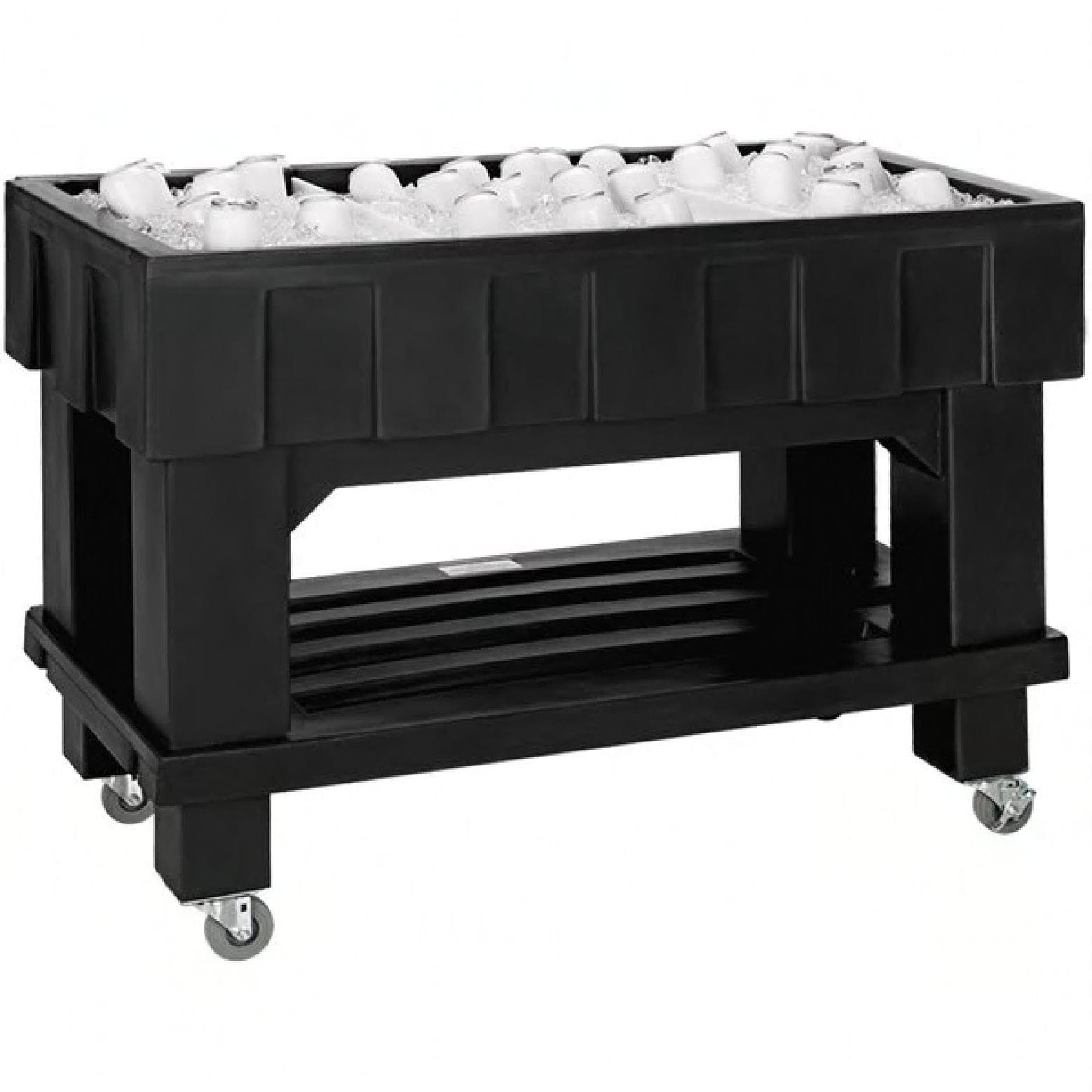 Icer Beverage Cooler 24X48X36 IN 120 QT Plastic Black Display 1/Each