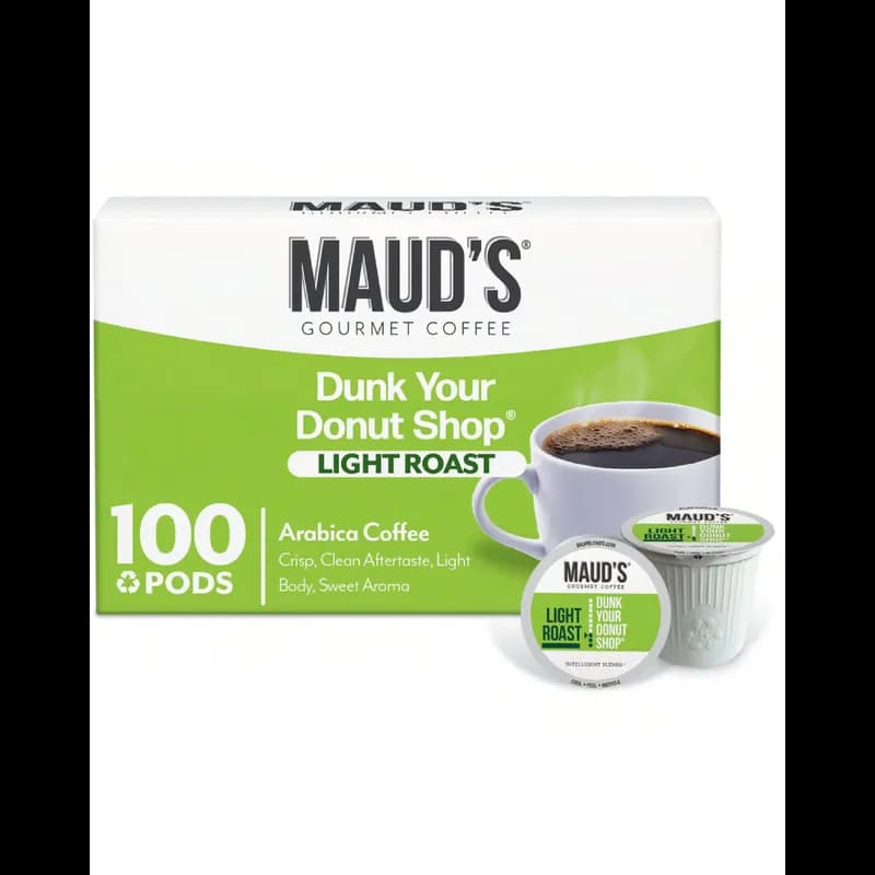Maud's Coffee & Tea Dunk Your Donut Shop Coffee Pods 100/Case