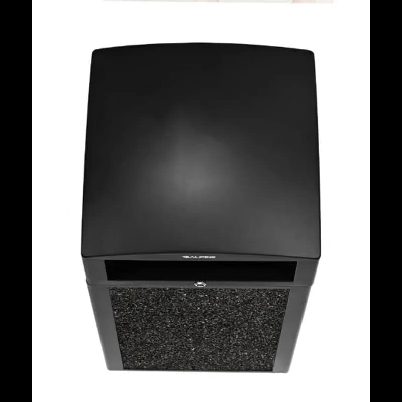 Trash Can 21.06X21.06X41.33 IN 40 GAL Gray Plastic All Weather With Stone Panels Rugged 1/Each