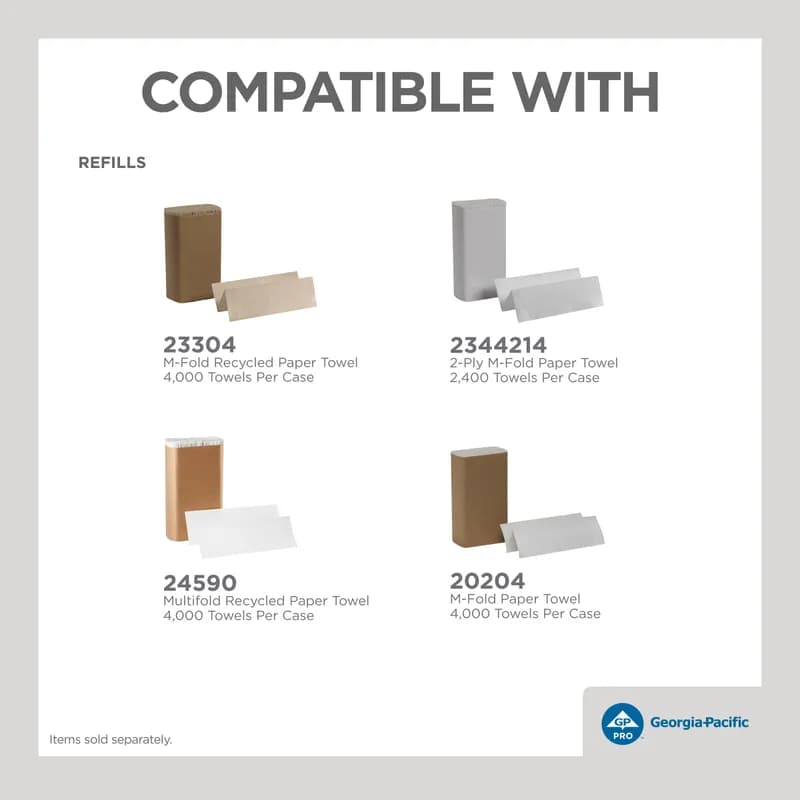 Georgia-Pacific Pro® Paper Towel Dispenser 4.25X11.63 IN Chrome Multifold 1/Each