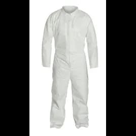 PureGard™ Coveralls XL White Spunbond Polypropylene Zippered Front With Elastic Wrist Elastic Ankles 25/Case