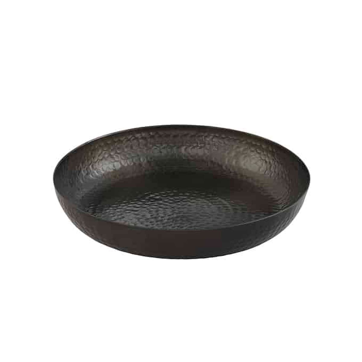 Seafood Tray 14 IN 128 OZ Aluminum Black Hand Wash Hammered Look 1/Each