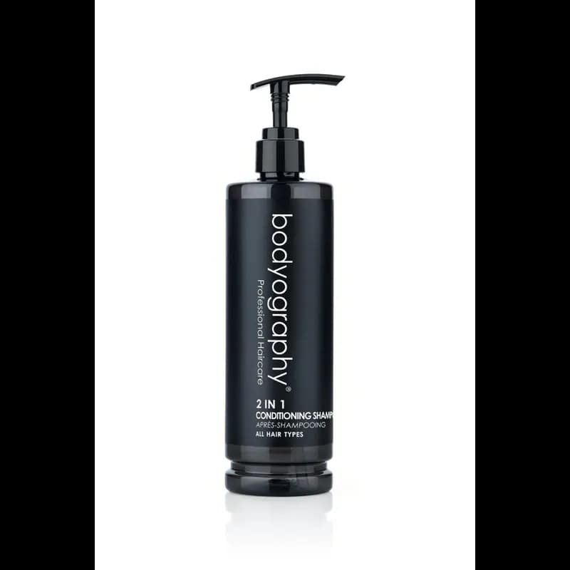 Bodyography® Magnetix 2-in-1 Conditioning Shampoo 400 mL Pump Refillable Black Bottle 1/Case