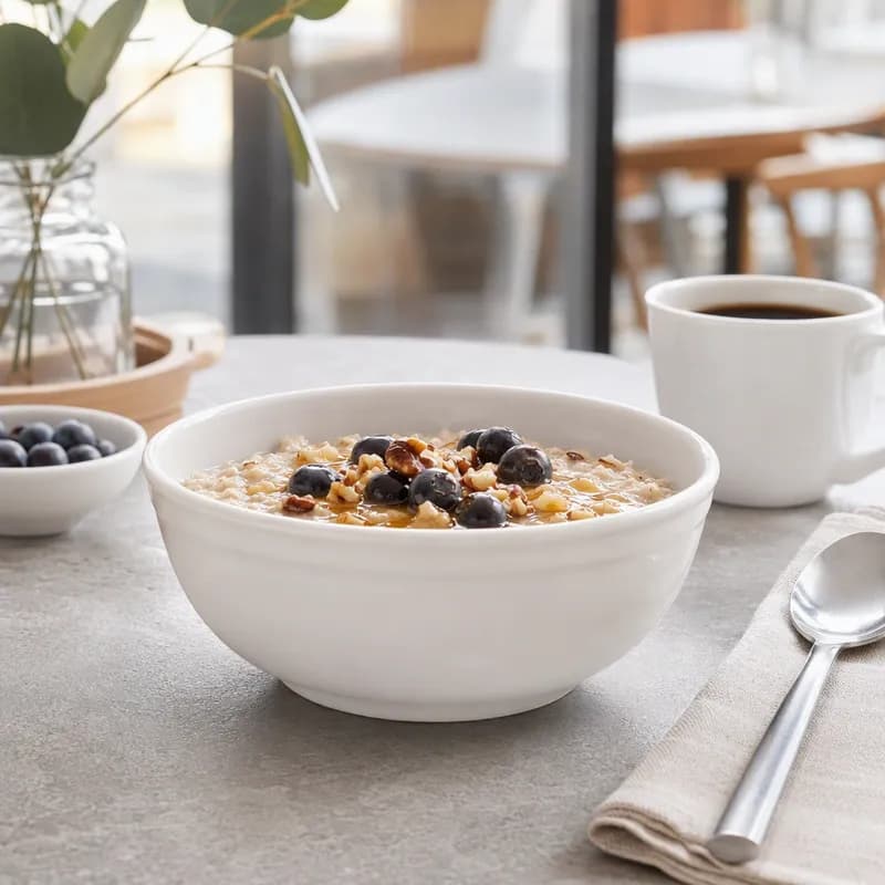 Porcelana Oatmeal Bowl 5.63 IN 15 OZ Porcelain Bright White 36/Case