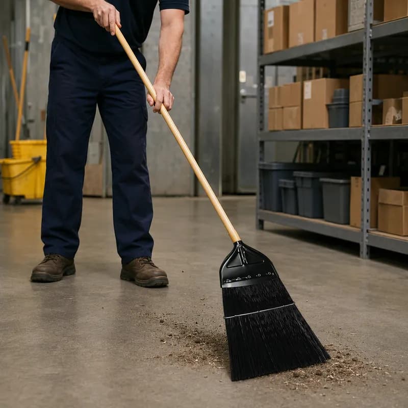 O-Cedar® Industrial Broom 40 IN Brown Wood Unflagged 6/Case