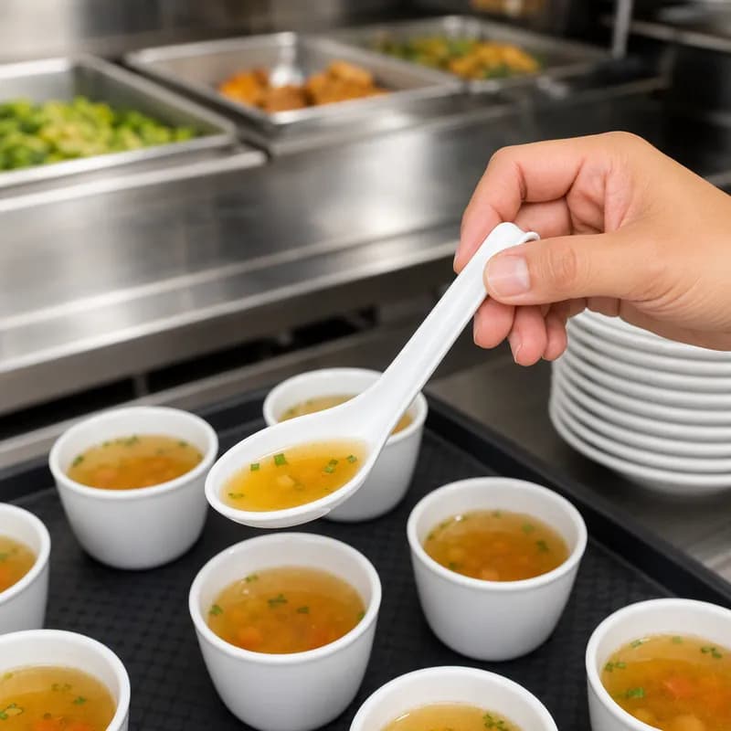 Soup Spoon 6.1X1.7X3.06 IN 0.6 OZ Melamine White Dishwasher Safe 60/Box