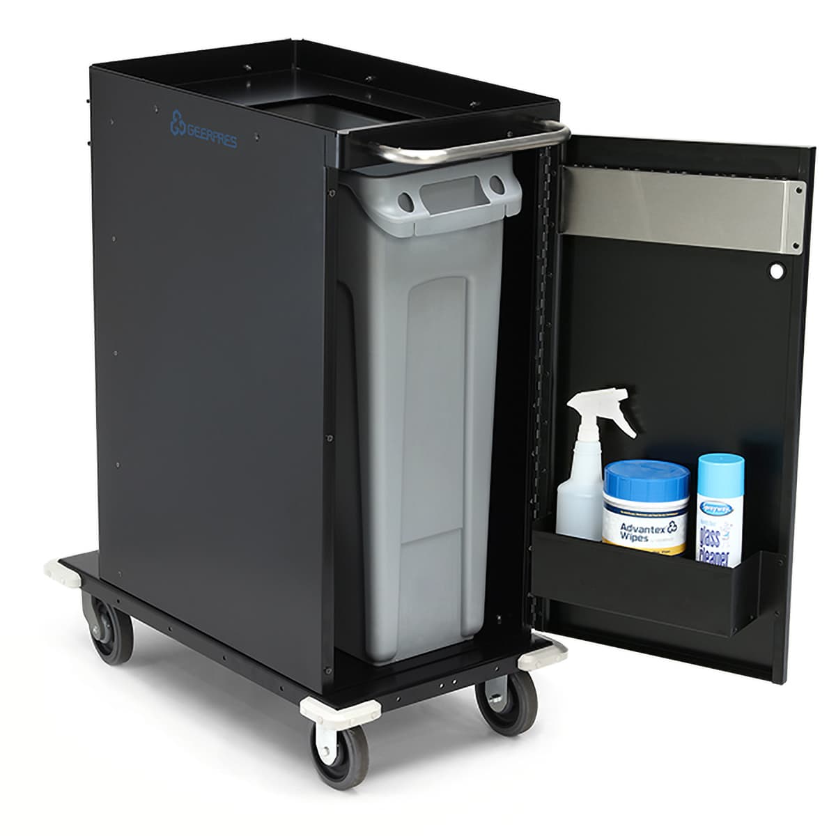 Casino Cart 34X18X39 IN Powder Coated Metal With Door Caddy, Ash Drawer and Trash Can Separator 1/Each