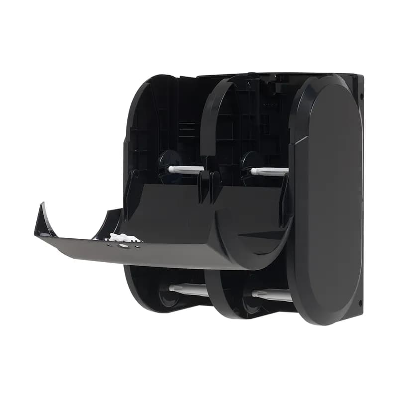 Compact® Toilet Paper Dispenser 5X5.375 IN Plastic Black 4-Roll Coreless Key Lock 1/Each