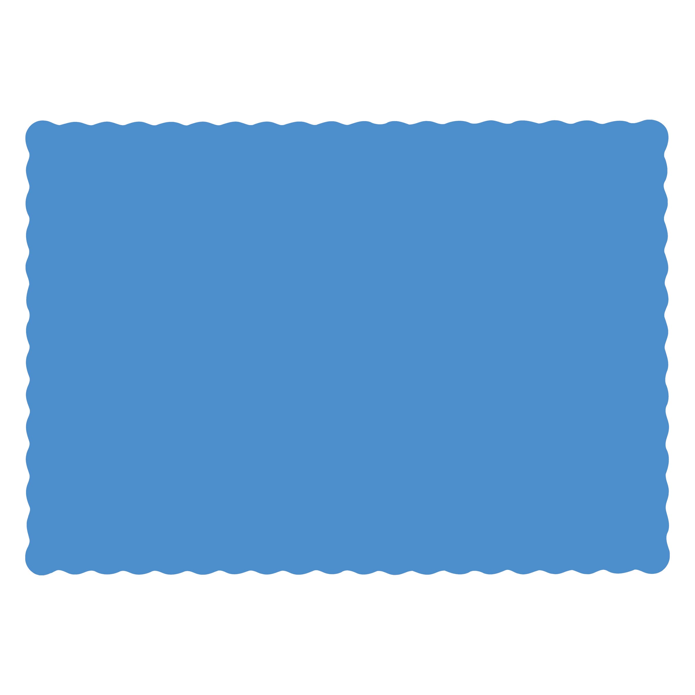 Placemat 14X10 IN Marina Blue Paper Scalloped 1000/Case
