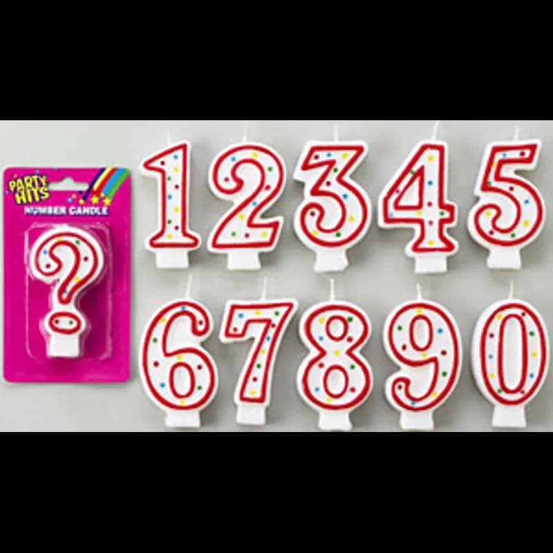 Number Candle #6 12/Pack