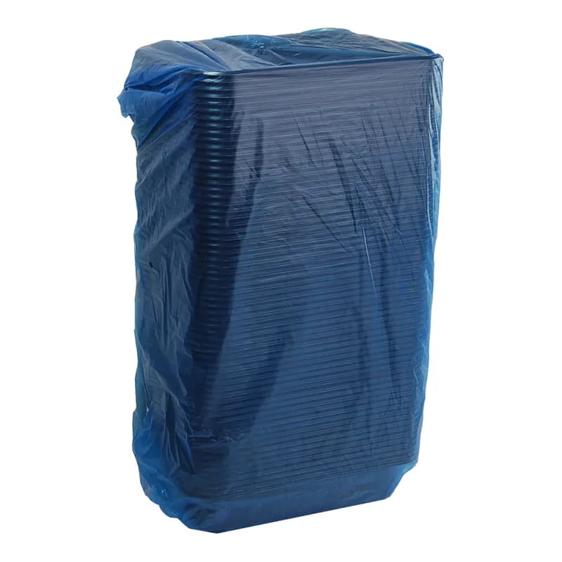 Take-Out Container Base 6.5X8.5X1.88 IN CPET Black Rectangle Oven Safe 390/Case
