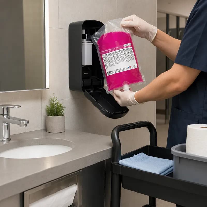 Pink Hand Soap Liquid High Foam 1000 mL Fresh Scent Refill 6/Case