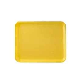 1014S Meat Tray 10X14 IN Polystyrene Foam Shallow Yellow Rectangle Heavy 100/Case