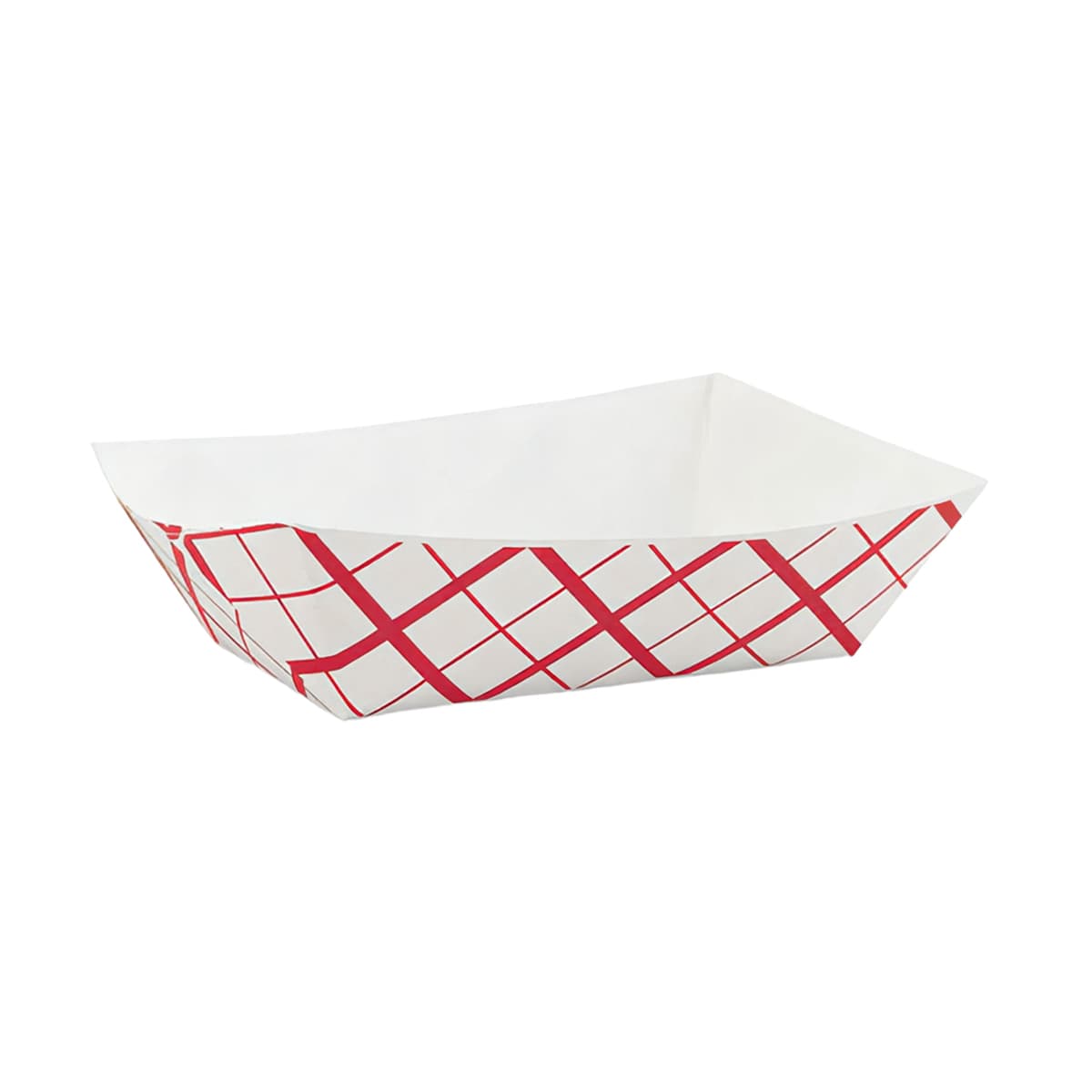 Victoria Bay Food Tray 3 LB SBS Paperboard White Red Rectangle 500/Case