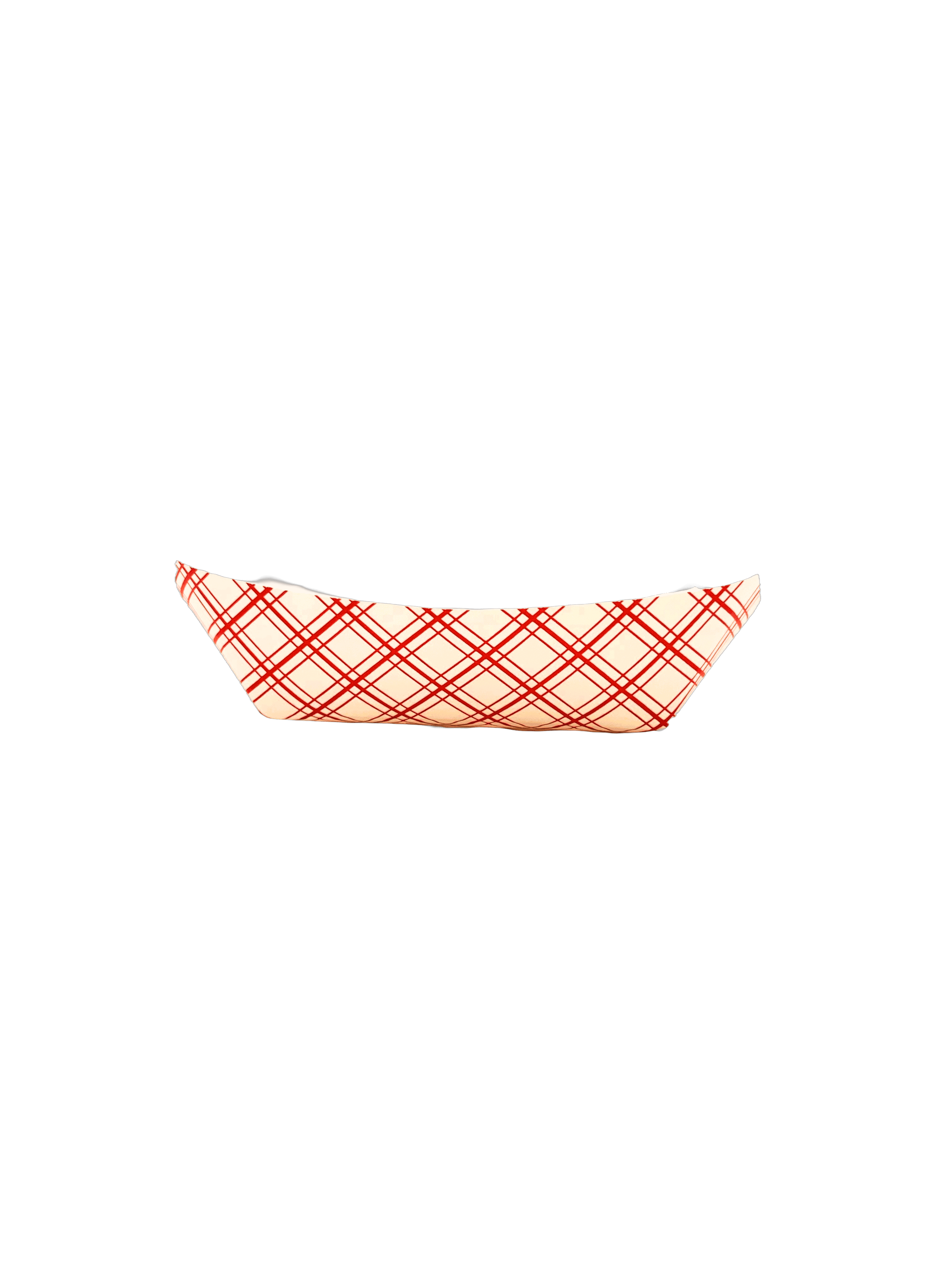 Food Tray 2 LB SBS Paperboard White Red Rectangle 1000/Case