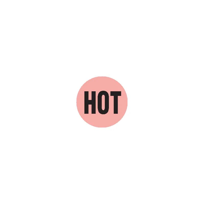 Hot Label 1 IN Dayglo 1000/Roll