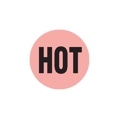 Hot Label 1 IN Dayglo 1000/Roll