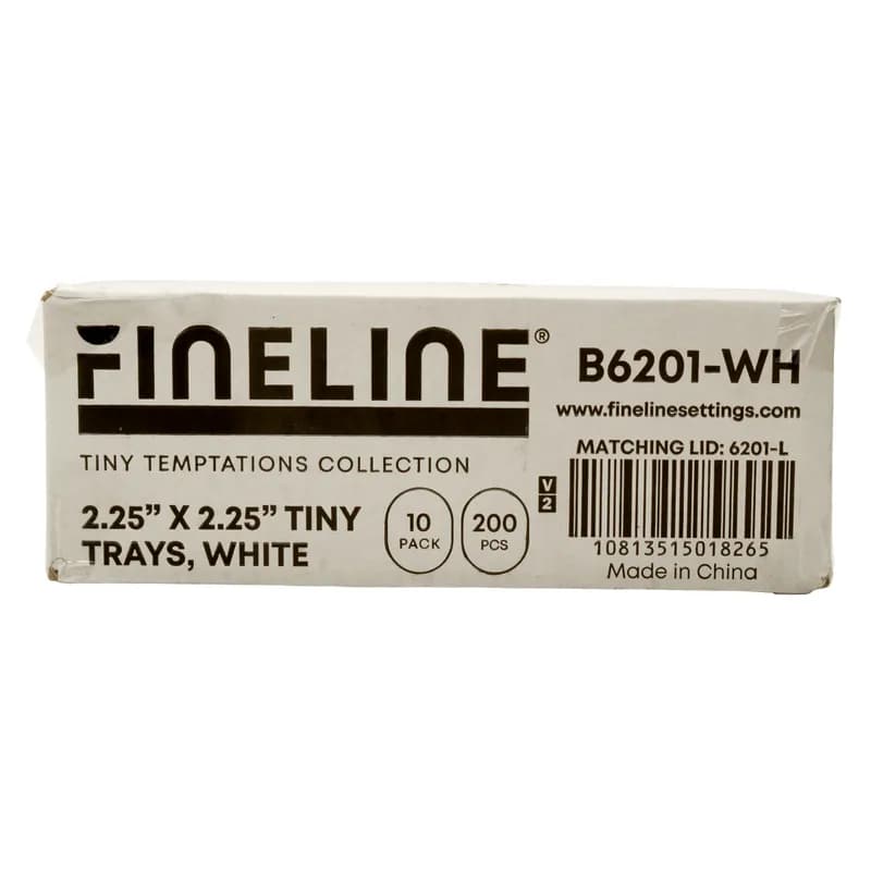 Tiny Temptations Serving Tray 2.25X2.25 IN PS White 200/Case