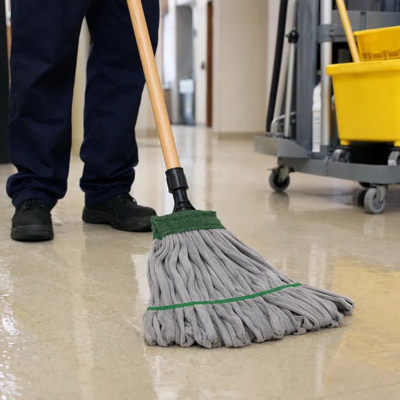 Mop Green Microfiber Heavy Duty 1/Each