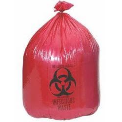 Can Liner 24X24 IN Red LLDPE 1.25MIL Roll 500/Case