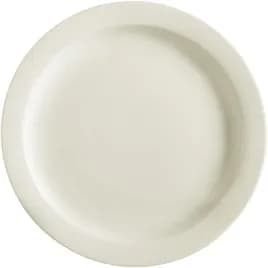 Plate 9 IN Ceramic Ivory Round Narrow Rim 24/Case