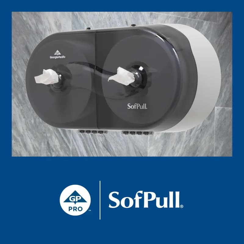 Sofpull® Toilet Paper & Tissue Roll 8.4X5.2 IN 2PLY White Centerpull High Capacity 500 Sheets/Roll 16 Rolls/Case