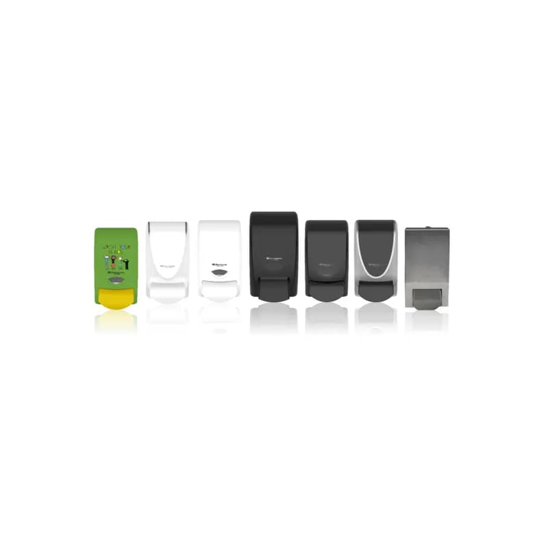 Proline Curve Hand Sanitizer & Soap Dispenser 1000 mL White Plastic Manual Surface Mount 1/Each