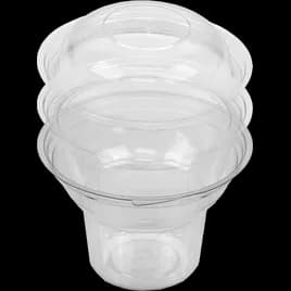 Parfait Dessert Container Base & Lid Combo With Dome Lid 10 OZ PET Clear Round 150/Case