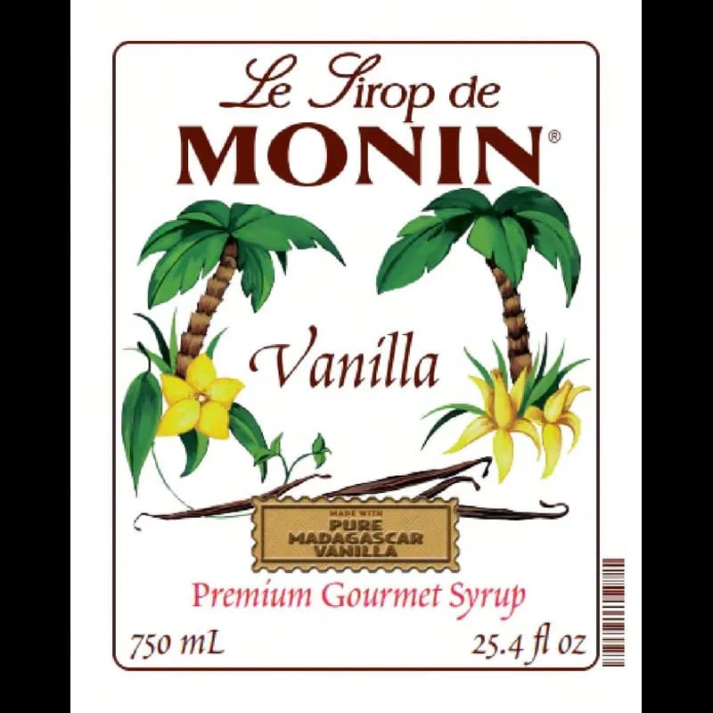Vanilla Syrup 750 mL 12/Case