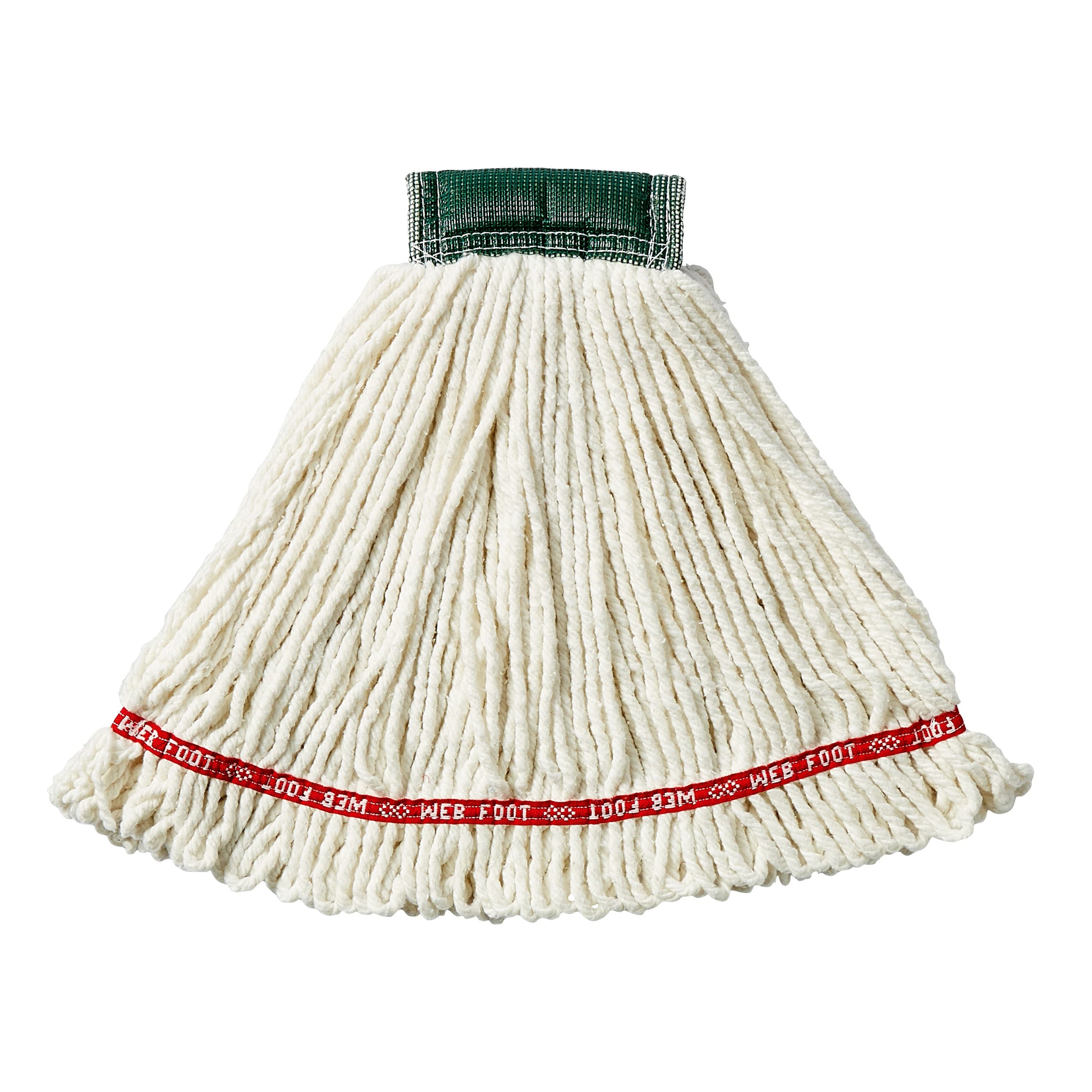 Web Foot® Mop Medium (MED) 20 OZ White Cotton Synthetic Blend Shrinkless 5IN Headband 6/Case