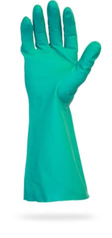 Safety Zone® Pot-Sink Gloves Medium (MED) 18 IN Green 22MIL Nitrile Unlined Non-Slip Grip 12 Count/Pack 3 Packs/Case