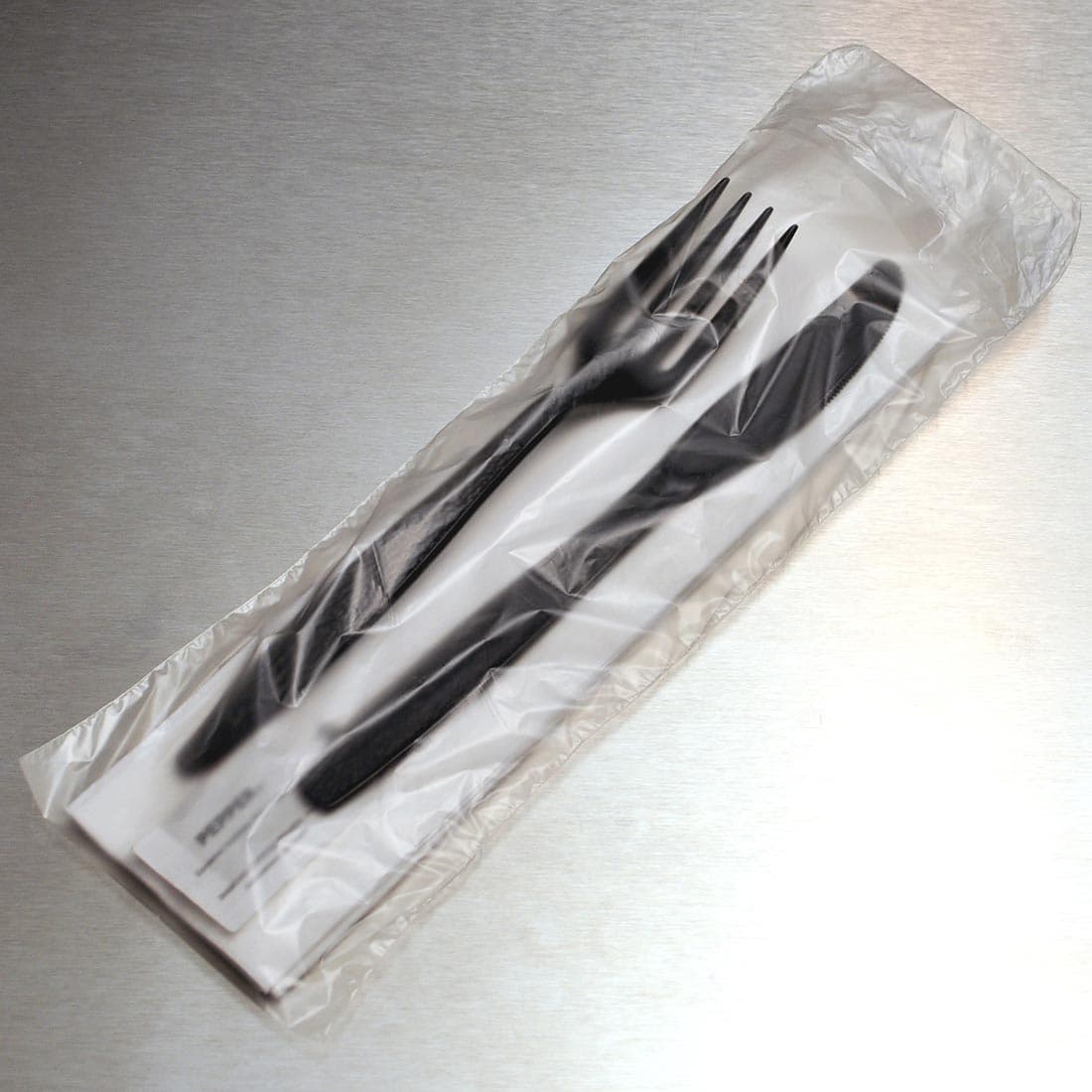Deli Silverware Bag 3.5X10+1LP+2FB HDPE 0.5MIL Clear With Flip Top Closure Saddlepack 2000/Case