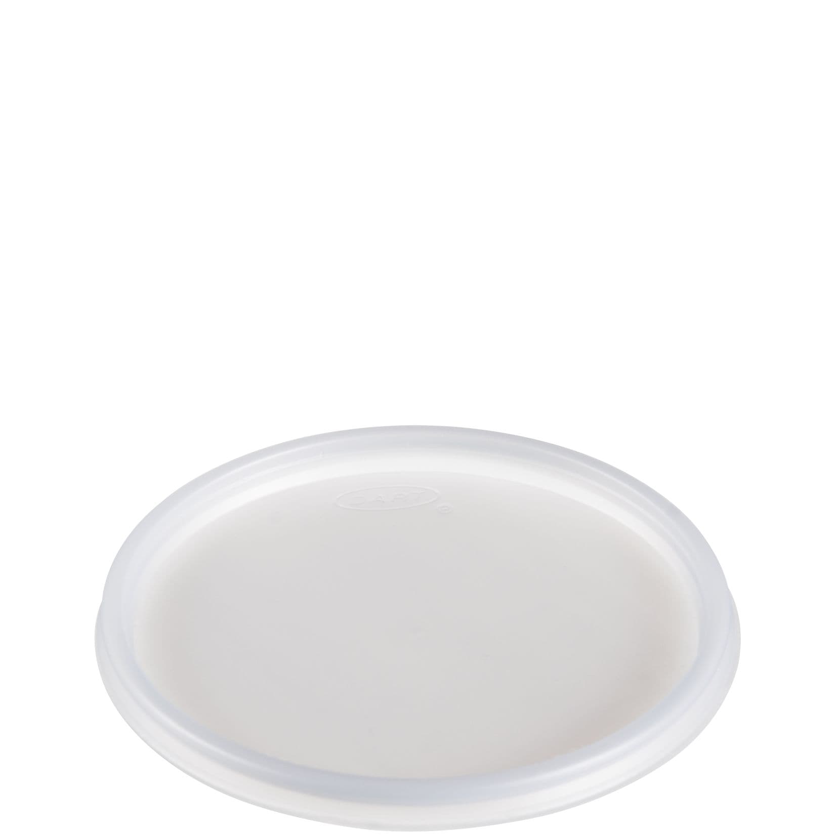Dart® Lid Flat 4.285X0.278 IN HIPS Translucent For 20 OZ Cup No Hole Not Vented 100 Count/Pack 10 Packs/Case