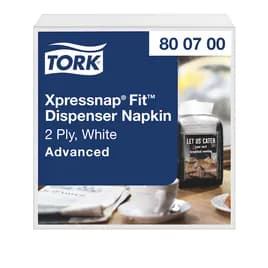 Tork Xpressnap Fit® Dispenser Napkins White Paper 2PLY Multifold Z Advanced 4320/Case