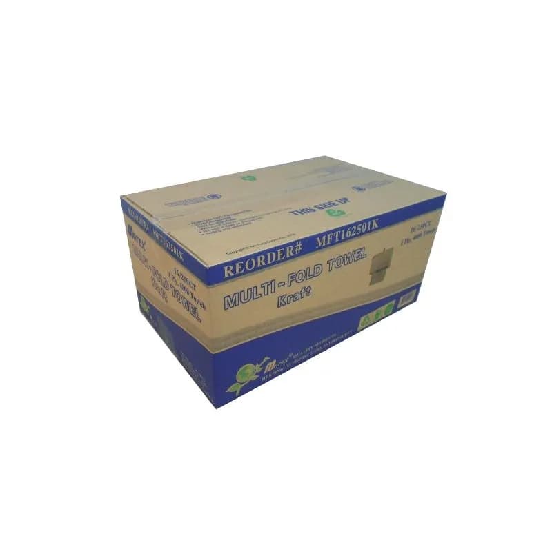 Folded Paper Towel 1PLY White Single Fold Recycled 250 Count/Pack 16 Packs/Case 4000 Count/Case