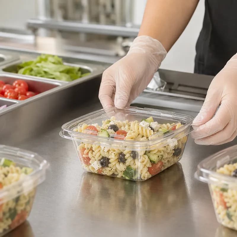 Deli Container Hinged 12 OZ Tear-Away Tamper-Evident 240/Case